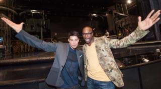 Backstage with writer-director Jamie King and Welby Altidor, director of creation, at Cirque du Soleil's 